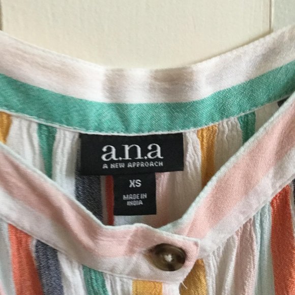 a.n.a Rainbow Striped Top - Picture 3 of 4